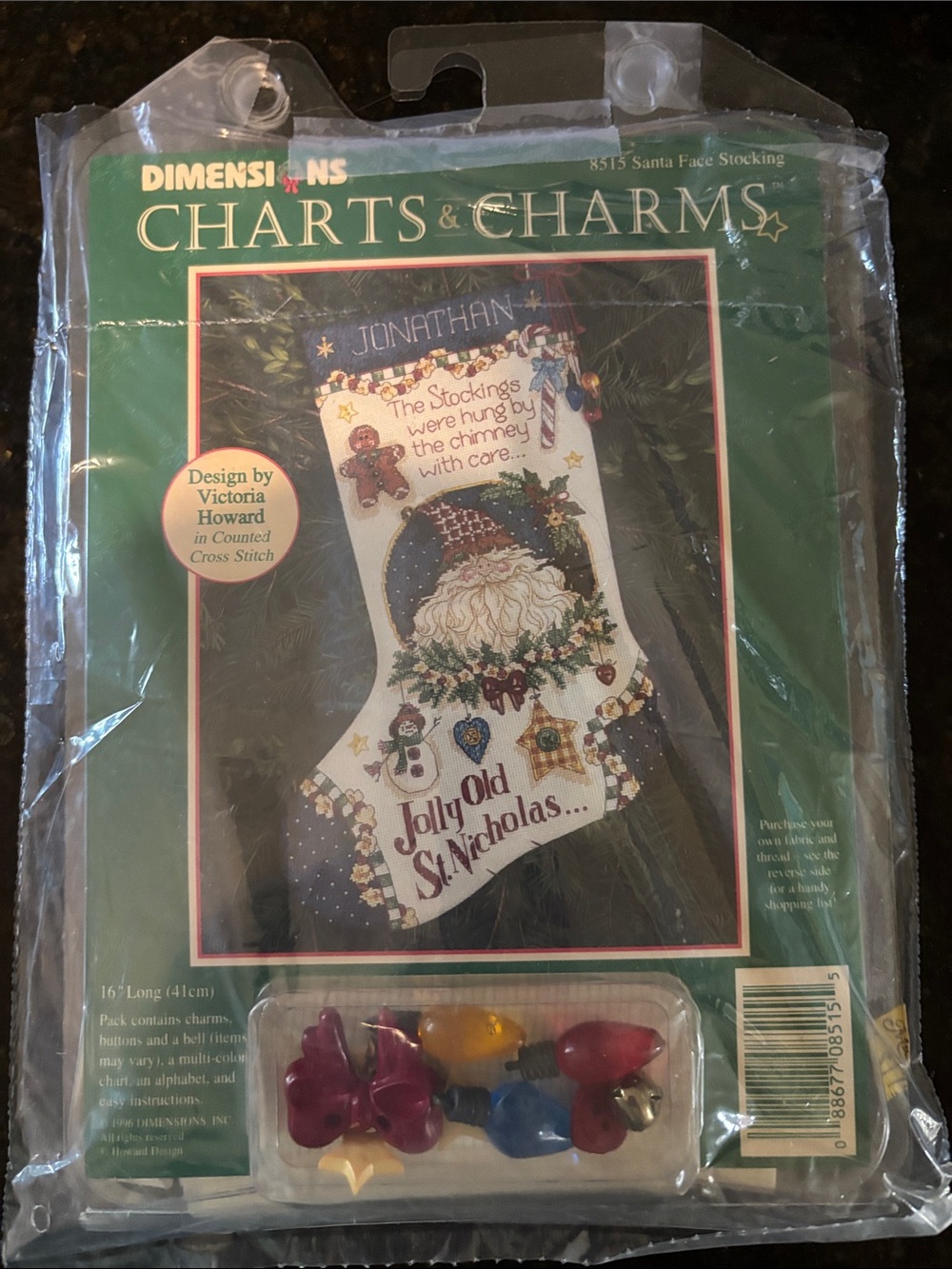 Charts & Charms 'Jolly Old St. Nicholas' Christmas Stocking Kit